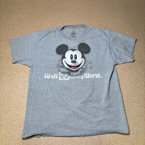 Disneyland Resort Shirt Mickey Mouse Stuck Walt Disney World Gray Size L AOP